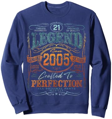 Vintage 2005 Limited Edition Shirt 21 Year Old 21st Birthday Sweatshirt - Sweatshirt | Navy