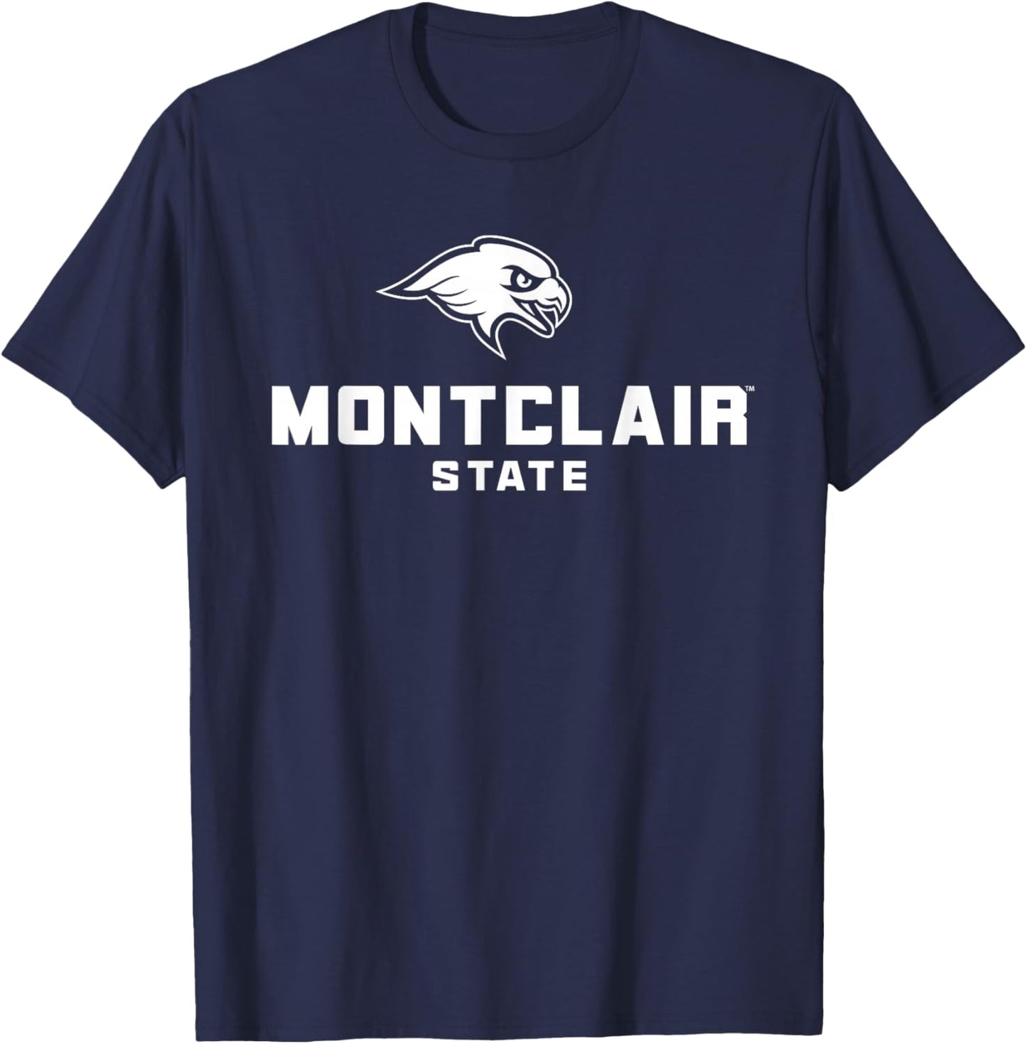 Montclair State University Red Hawks Stacked Logo T-Shirt - T-Shirt | Navy