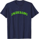 Green Color Inverted Different Green Graphic T-Shirt - T-Shirt | Navy