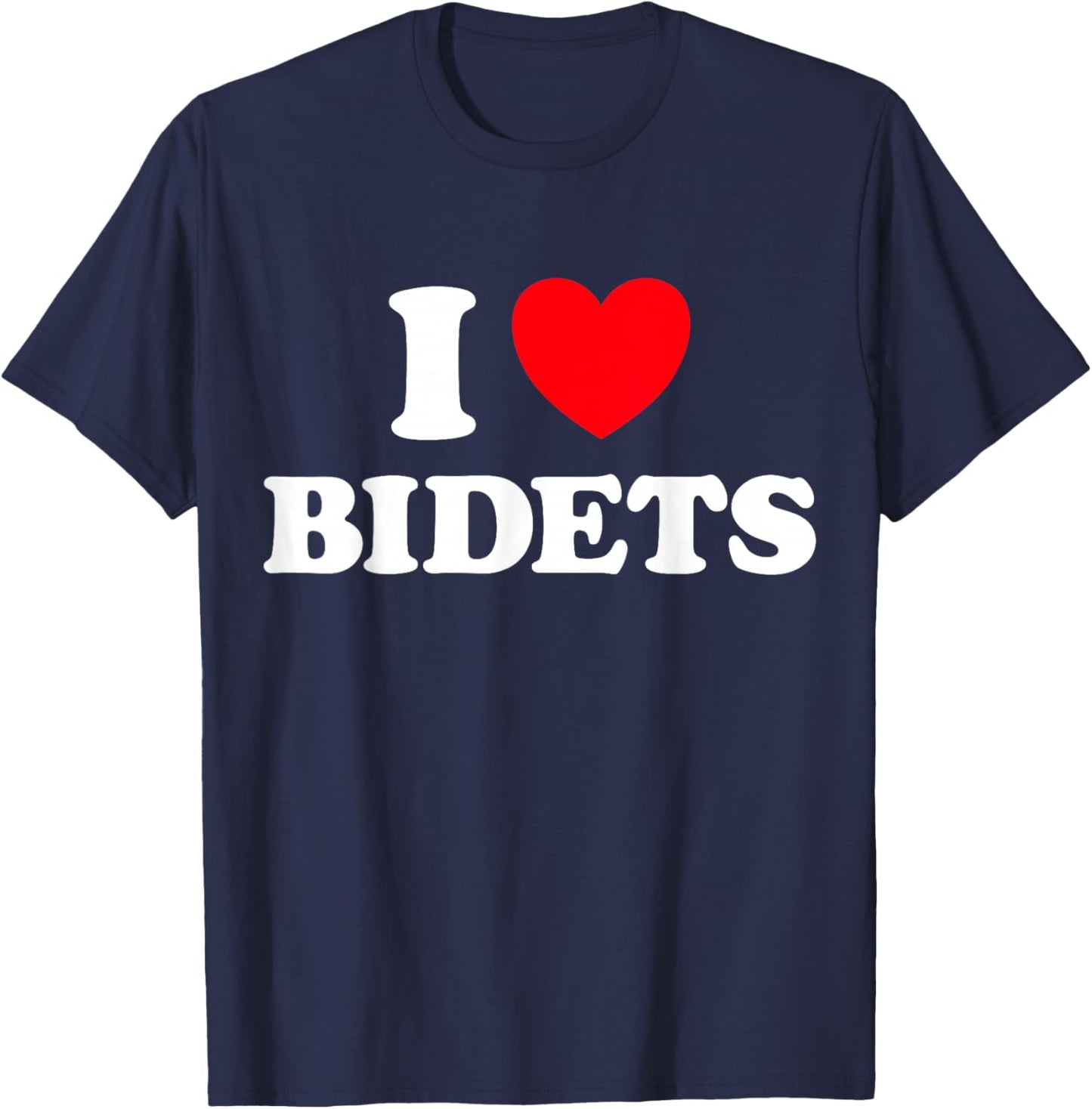 Bidet Heart Funny Cute Special Hygienic Bathroom Toilet Fan T-Shirt - T-Shirt | Navy