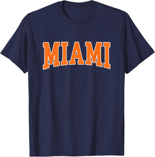 Miami - Throwback Design - Classic T-Shirt - T-Shirt | Navy