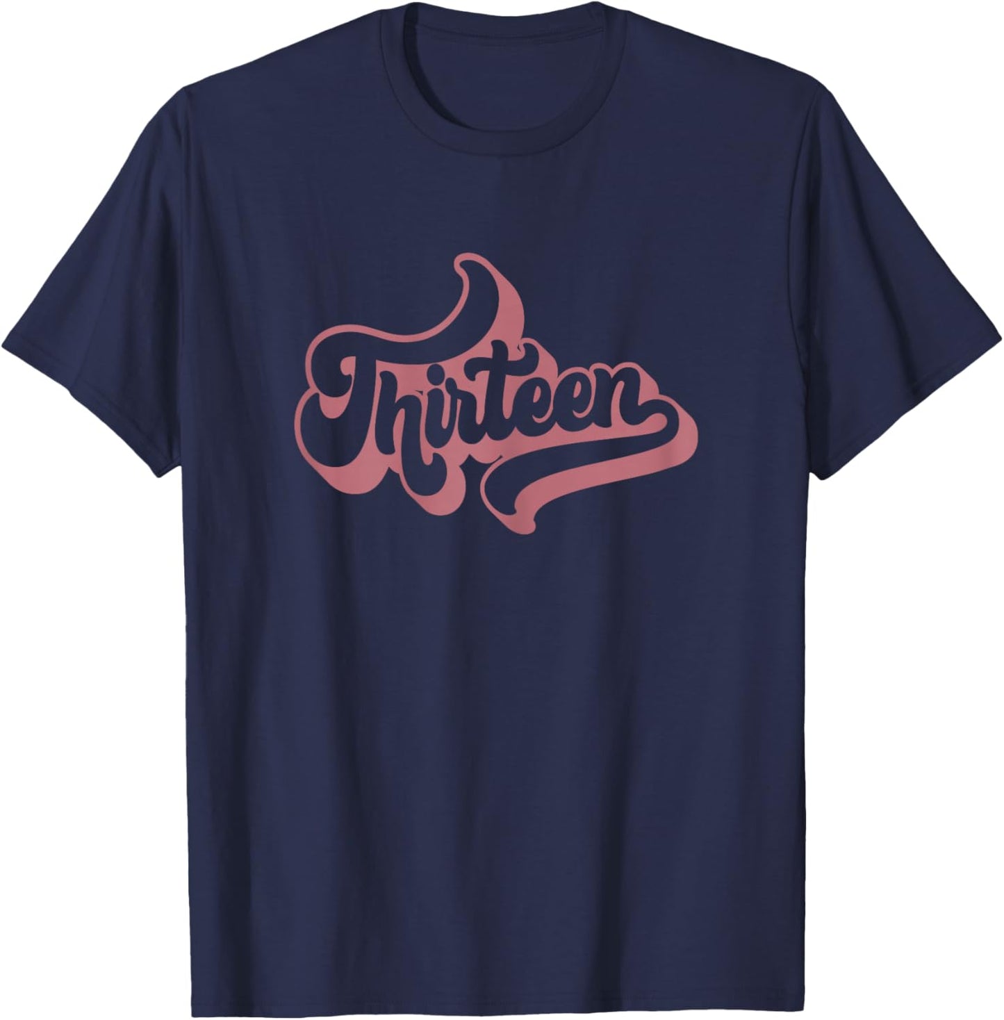 Thirteen 13 Years Old for Girls Retro Groovy 13th Birthday T-Shirt - T-Shirt | Navy
