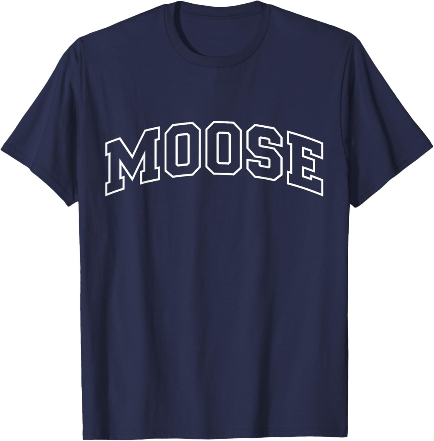 Moose Funny Athletic Lettering Costume Animal Lover T-Shirt - T-Shirt | Navy