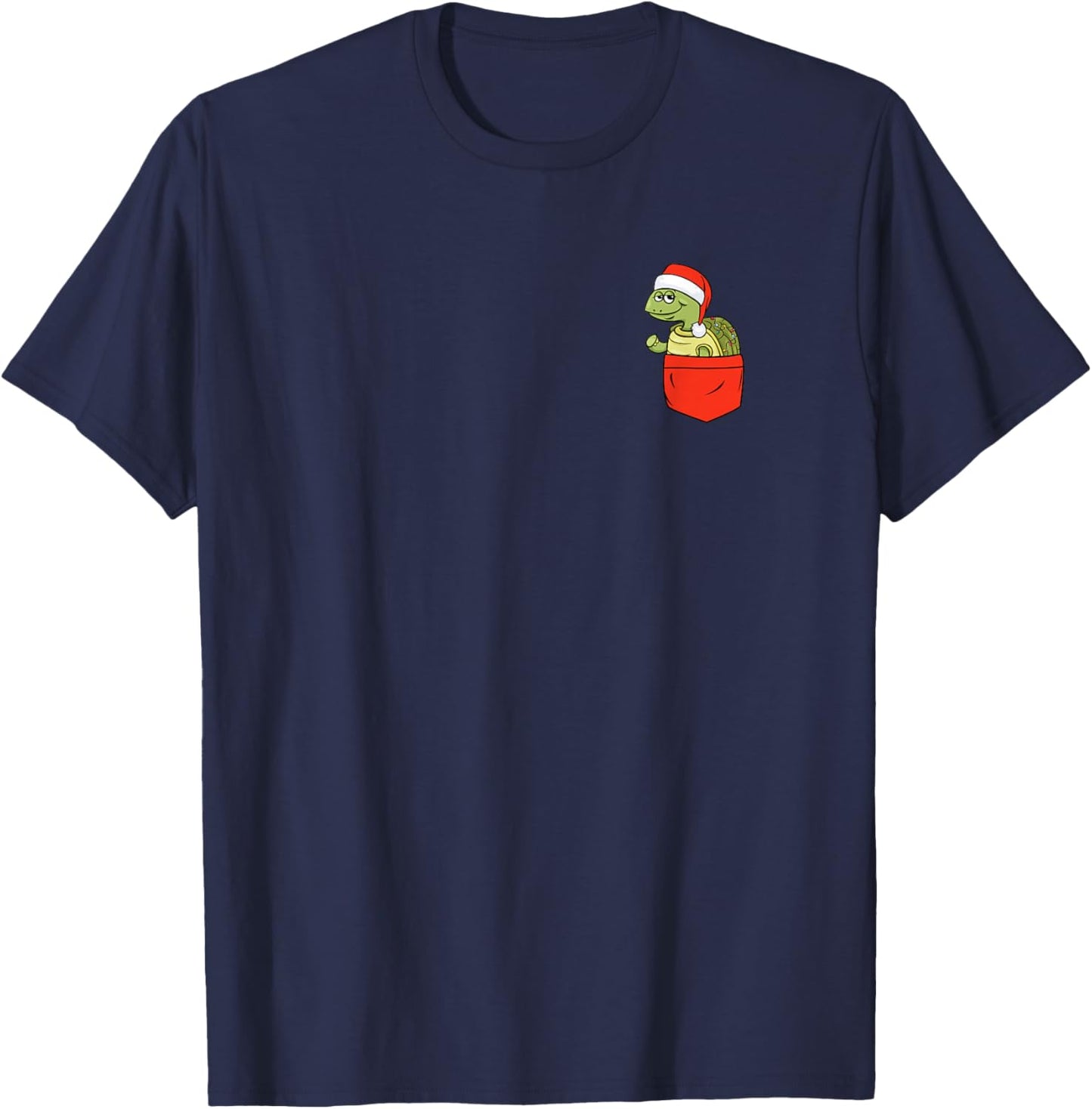 Turtle in A Pocket Tortoise Animal Cute Sea Turtle Christmas T-Shirt - T-Shirt | Navy