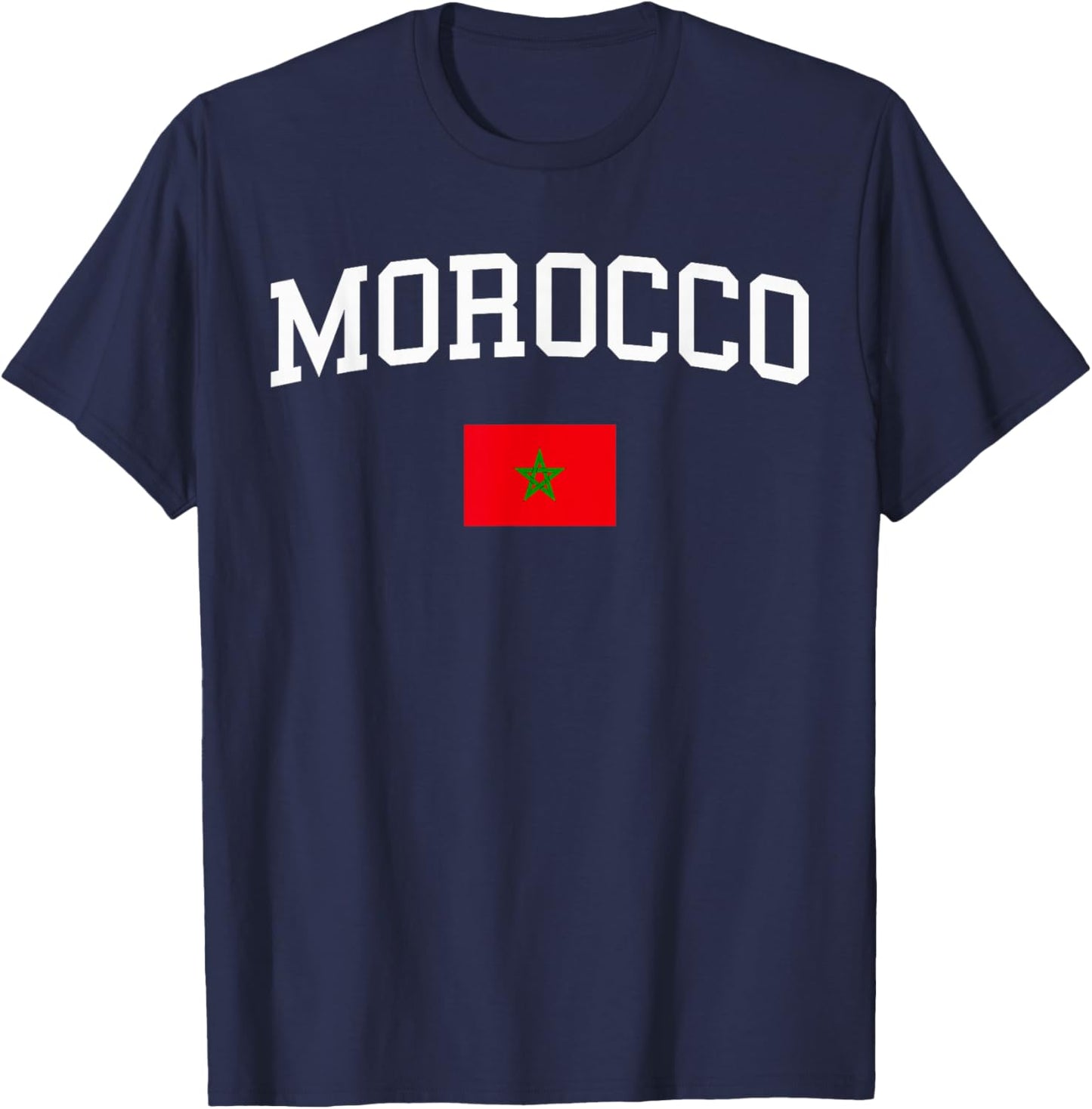 Moroccan Flag Men Women Kids Morocco T-Shirt - T-Shirt | Navy