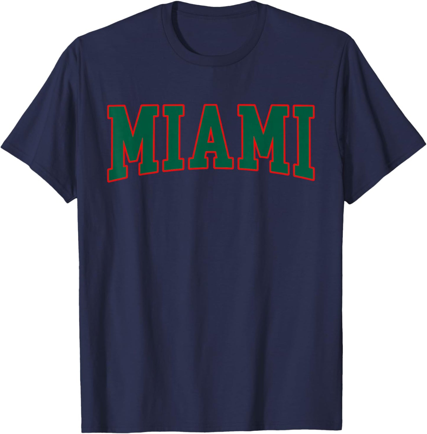Miami - Throwback Design Print - Classic T-Shirt - T-Shirt | Navy