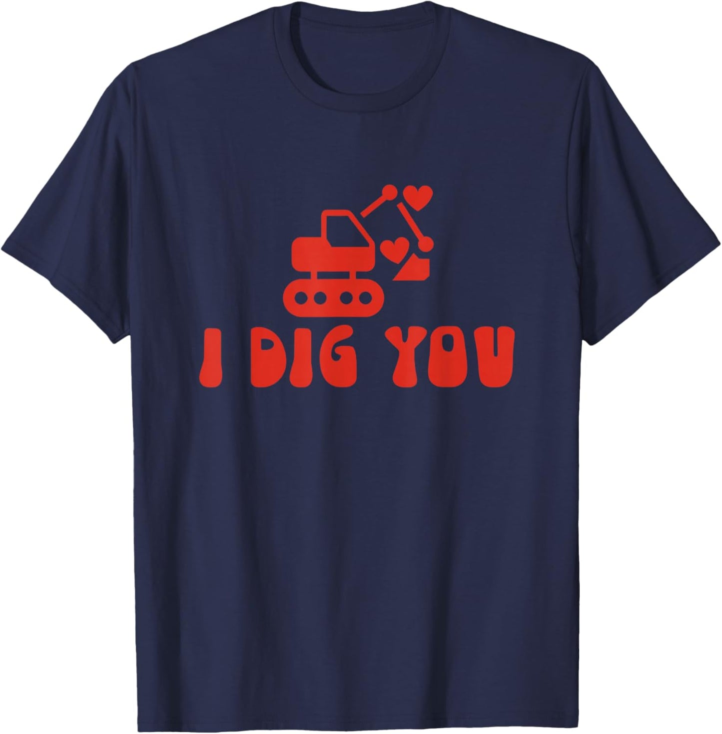 i dig You Kids Valentines Day T-Shirt - T-Shirt | Navy