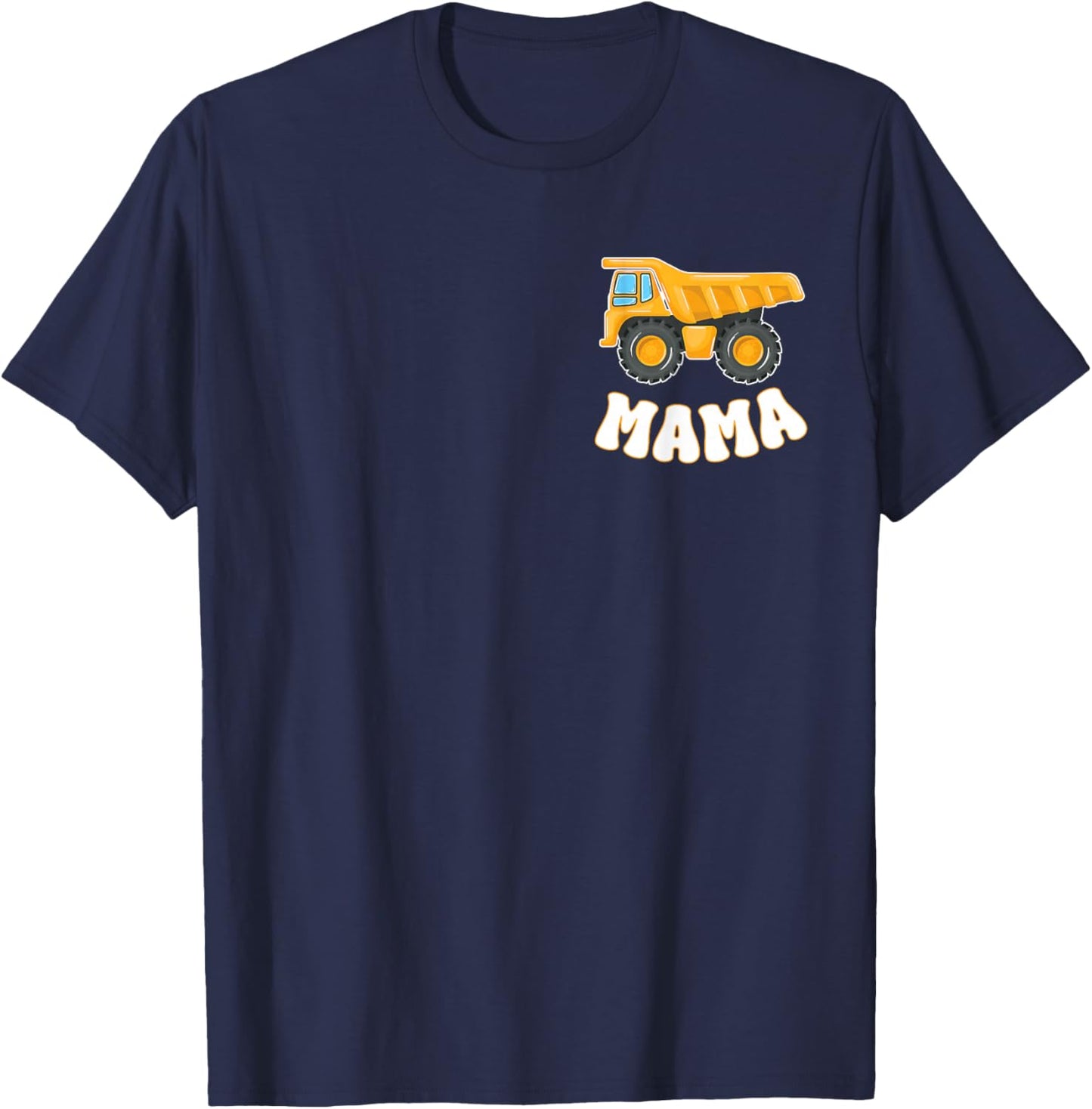 Mom of The Birthday Boy Construction Birthday Party Family T-Shirt - T-Shirt | Navy
