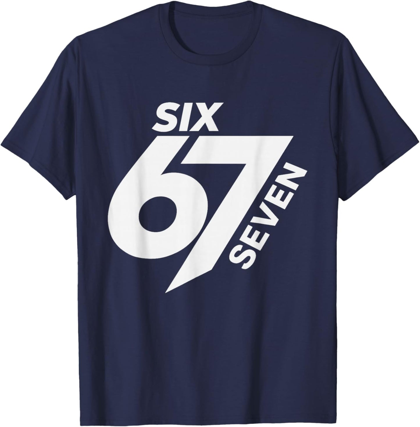 67 Meme Trendy Funny Six Seven Gen Alpha Z Boys Teens Kids T-Shirt - T-Shirt | Navy