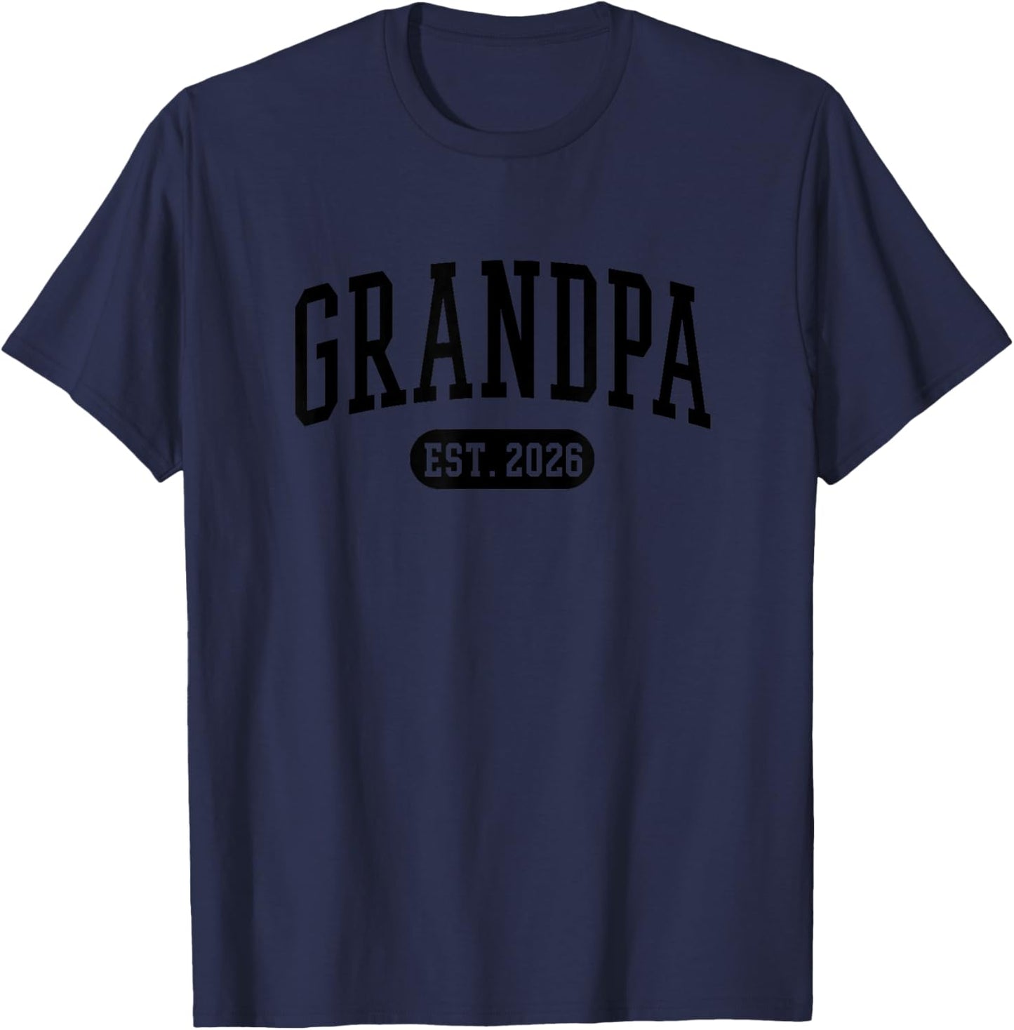 Grandpa 2026 New Grandparent T-Shirt - T-Shirt | Navy