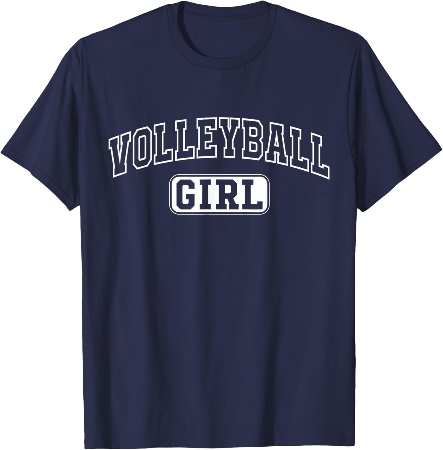 Volleyball Girl Funny Athletic Lettering Daughter Youth Kids T-Shirt - T-Shirt | Navy