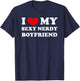 I Love/Heart My Sexy Nerdy Boyfriend T-Shirt - T-Shirt | Navy