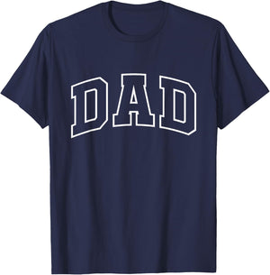 Dad Funny Athletic Lettering Father's Day Dad T-Shirt - T-Shirt | Navy