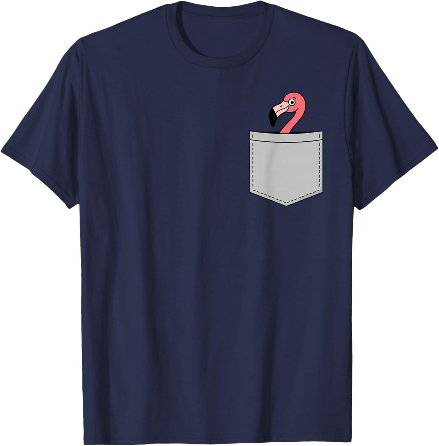 Cute Flamingo Design Women Bird Pink Flamingo Lover T-Shirt - T-Shirt | Navy