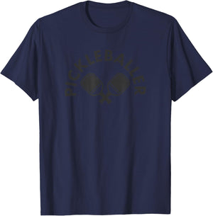 Pickleballer - Pickleball Paddles Court Graphic T-Shirt - T-Shirt | Navy