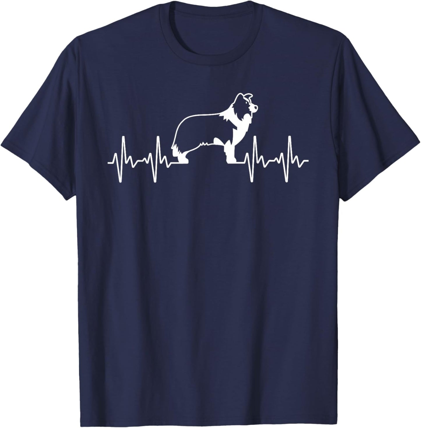 Border Collie Art Women Kids Border Collie Lover T-Shirt - T-Shirt | Navy