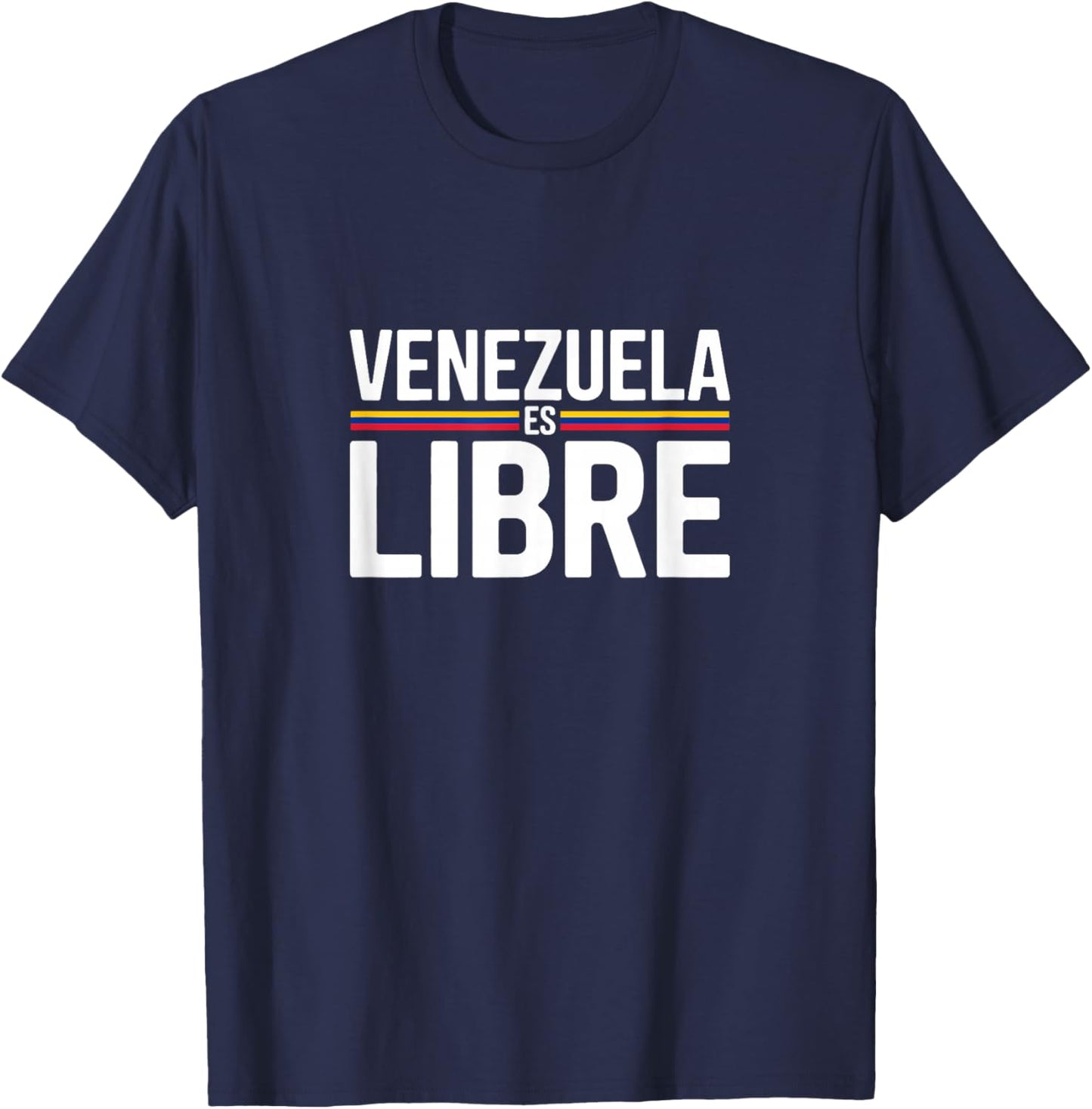 Venezuela ES Libre Venezuelan Freedom Pride T-Shirt - T-Shirt | Navy