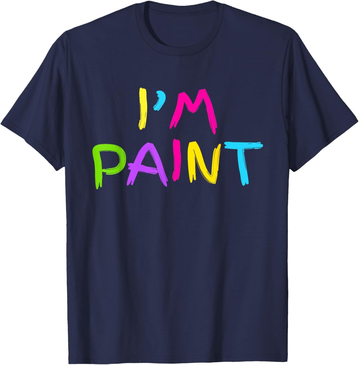 I Heart Love to Finger Paint I'm Paint Cute Couple Valentine T-Shirt - T-Shirt | Navy