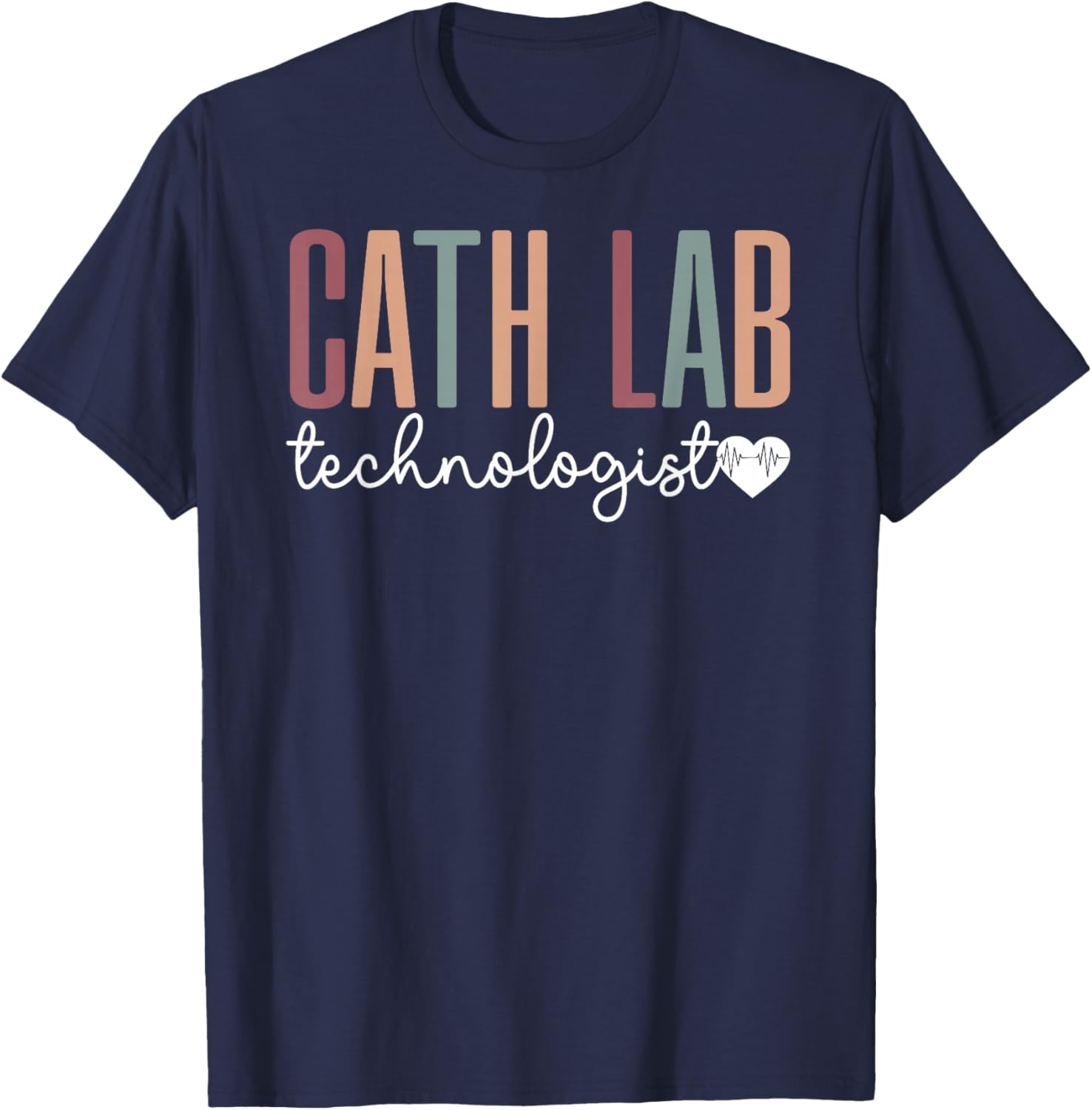 Boho Cath Lab Technologist Cardiac Cath Lab Technologist T-Shirt - T-Shirt | Navy