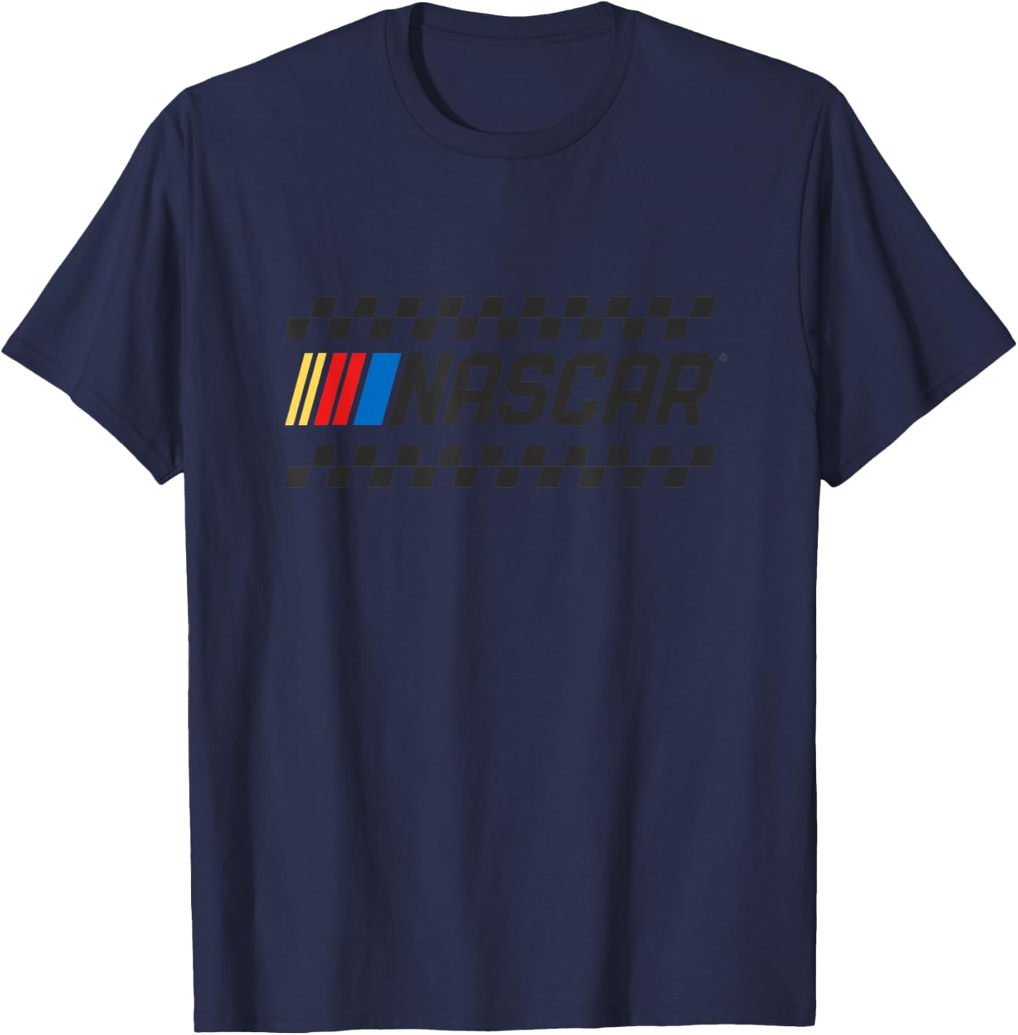 NASCAR Full Color Checkered Classic Logo T-Shirt - T-Shirt | Navy