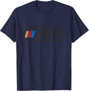 NASCAR Full Color Checkered Classic Logo T-Shirt - T-Shirt | Navy