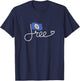 Free Minnesota Flag - Minnesotan Freedom Word Art T-Shirt - T-Shirt | Navy