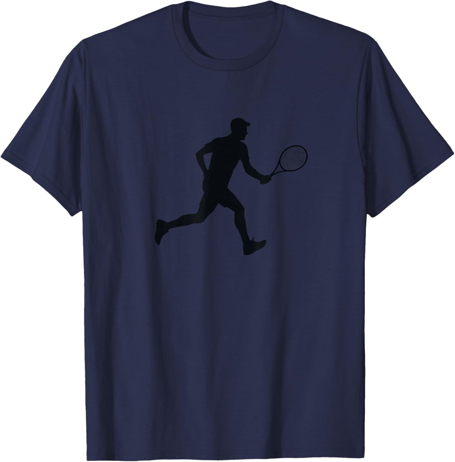 Tennis Player Silhouette Lovers Sports Boys Girls T-Shirt - T-Shirt | Navy