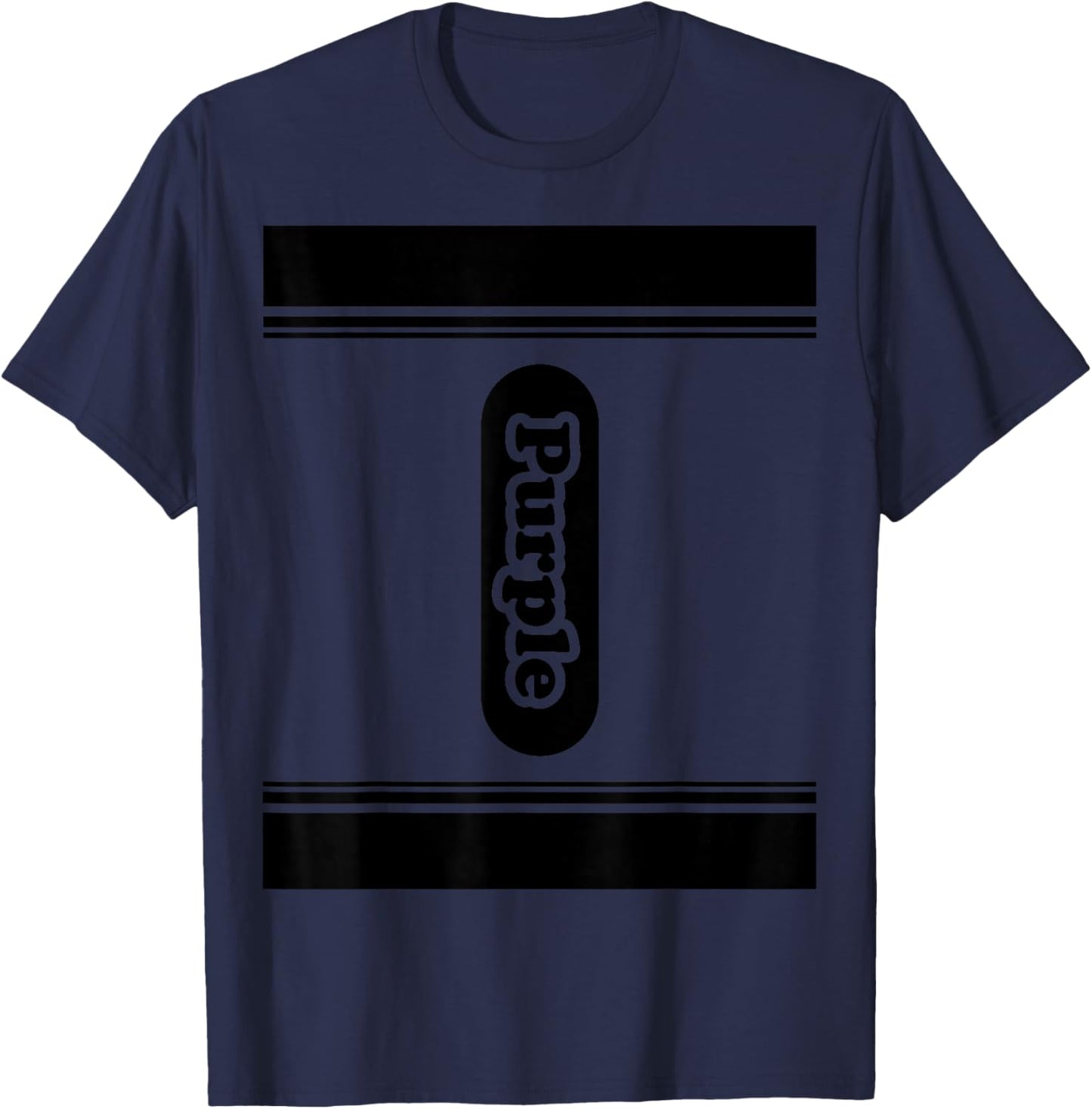 Purple Crayon Halloween Matching Costume Toddlers Kids T-Shirt - T-Shirt | Navy