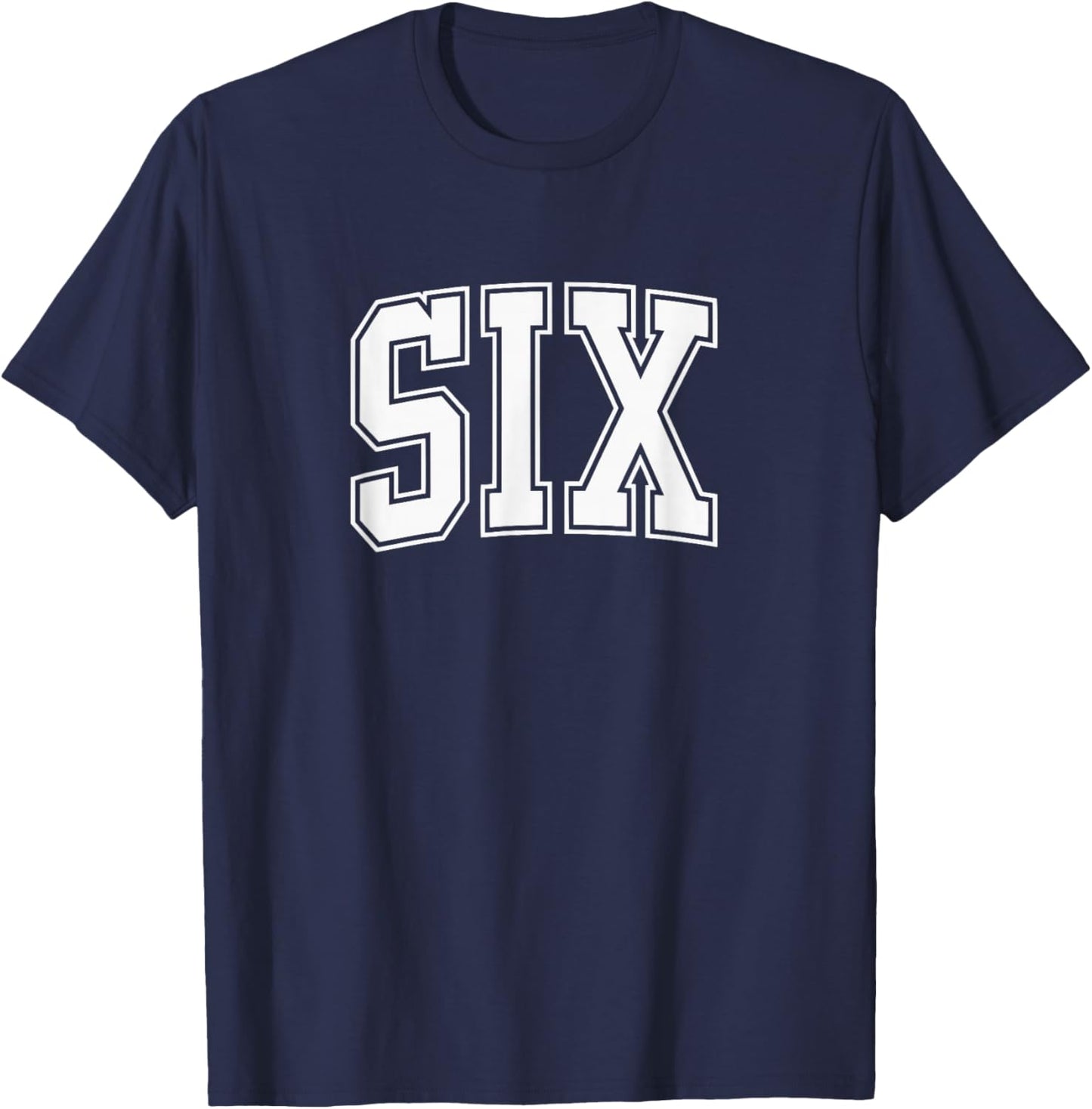 Six Seven Halloween Costume Matching 67 Meme Six (On Back) T-Shirt - T-Shirt | Navy