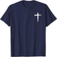 Til You Cant Brush Script Christian Cross - Front and Back T-Shirt - T-Shirt | Navy