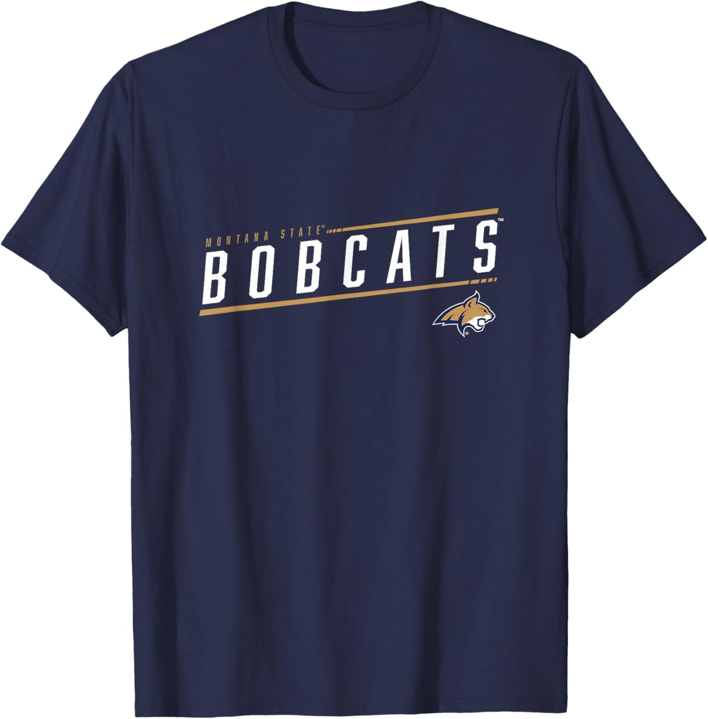 Montana State University Bobcats Sleek T-Shirt - T-Shirt | Navy