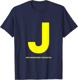 Chipmunks J for Jeanette Letter Print Halloween Costume T-Shirt - T-Shirt | Navy