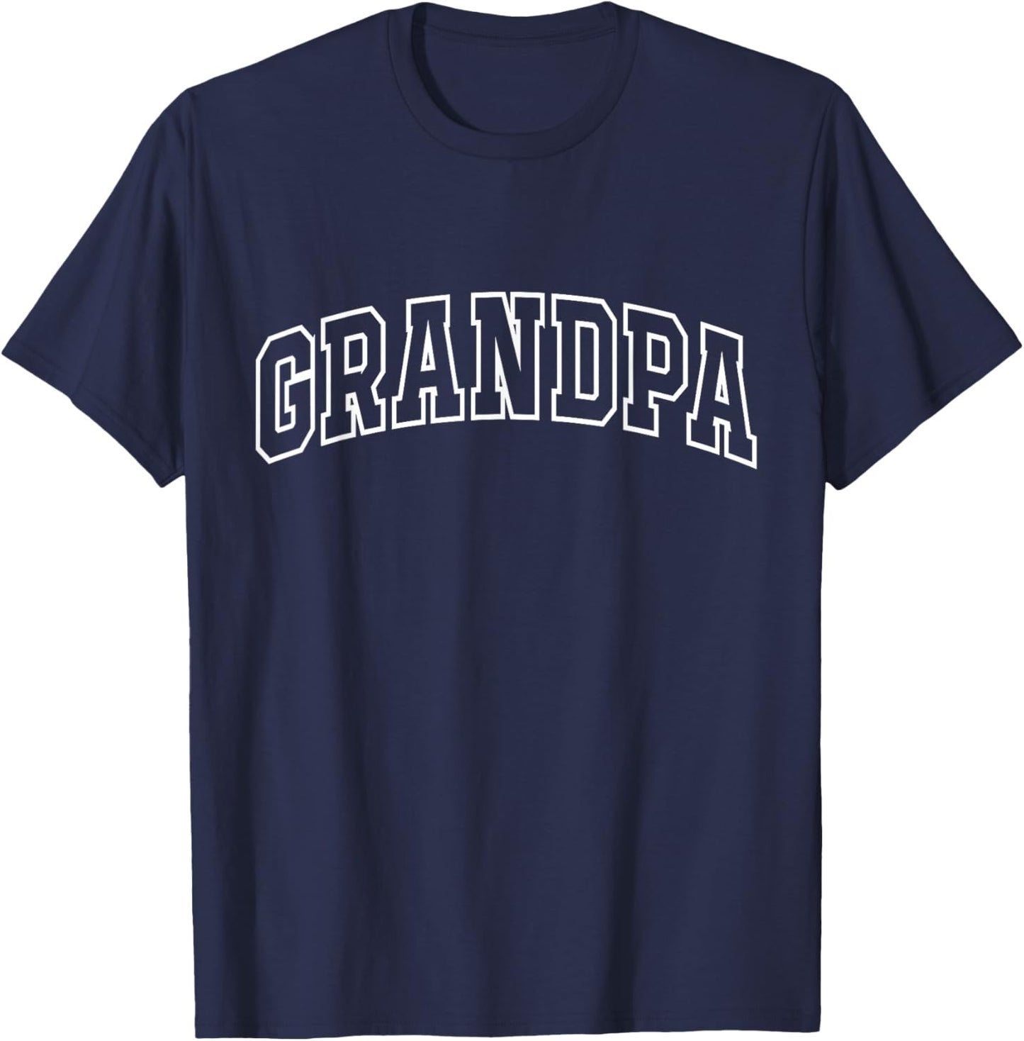 Grandpa Funny Athletic Lettering Father's Day Grandfather T-Shirt - T-Shirt | Navy