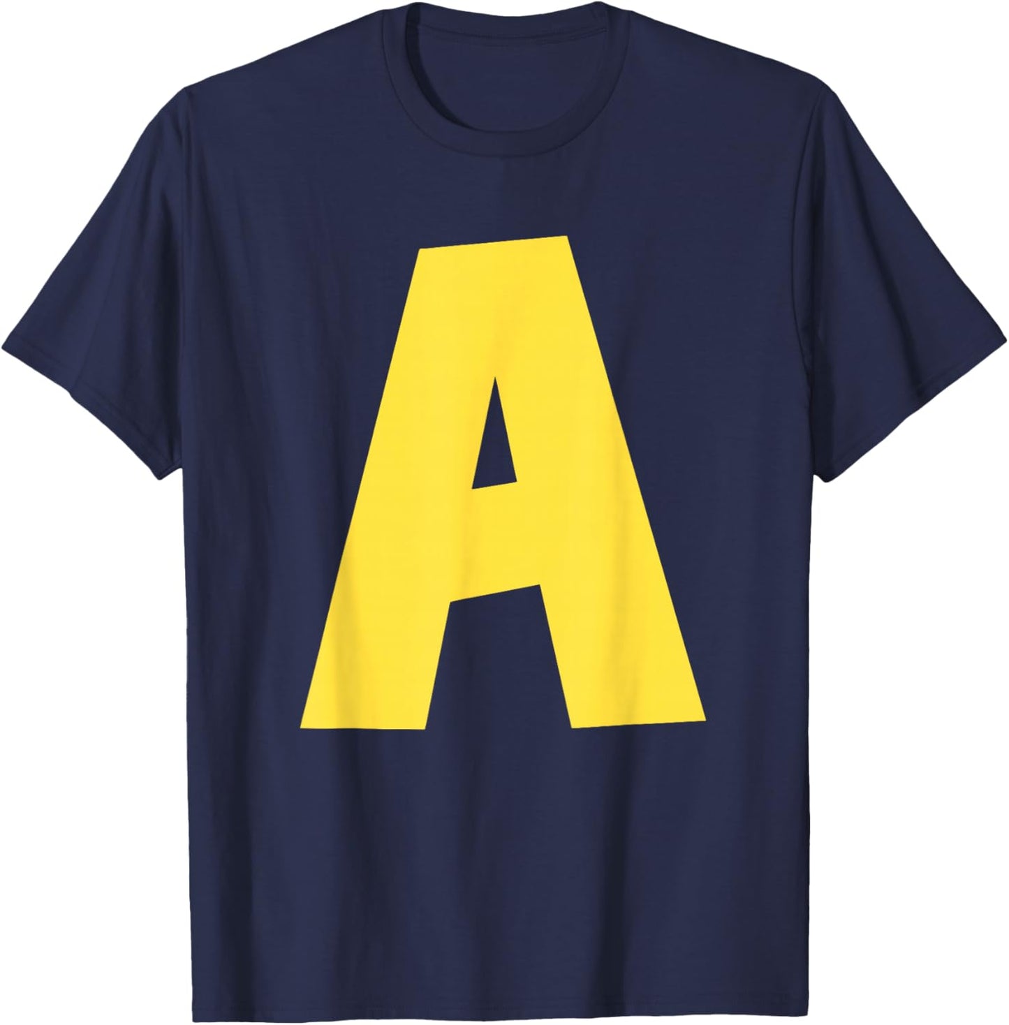 Letter A Funny Group Matching Halloween Men Kids T-Shirt - T-Shirt | Navy