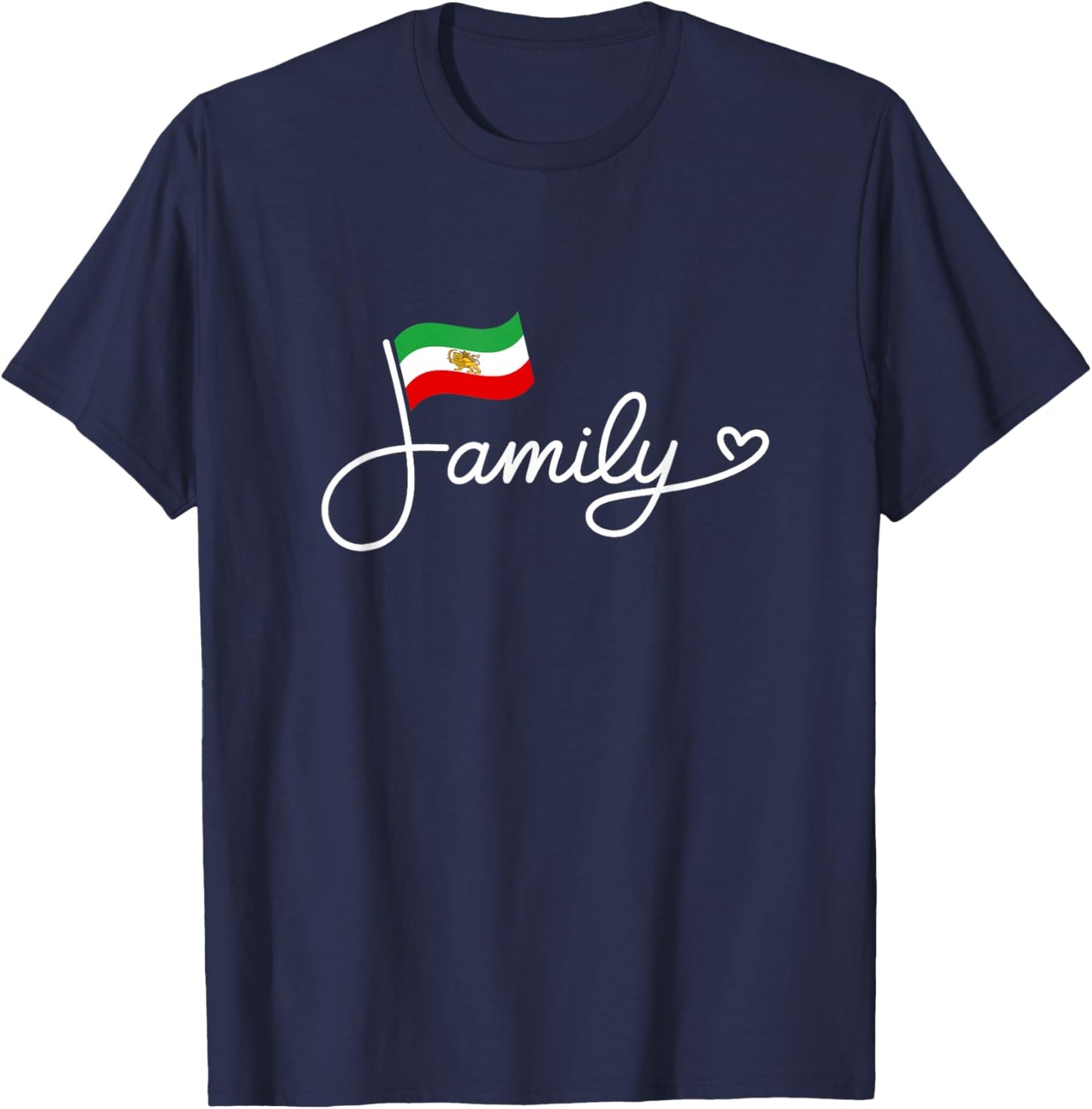 Persia Family - Persian Flag Heritage Word Art T-Shirt - T-Shirt | Navy