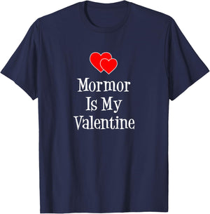 Mormor is My Valentine Swedish Grandchild T-Shirt - T-Shirt | Navy