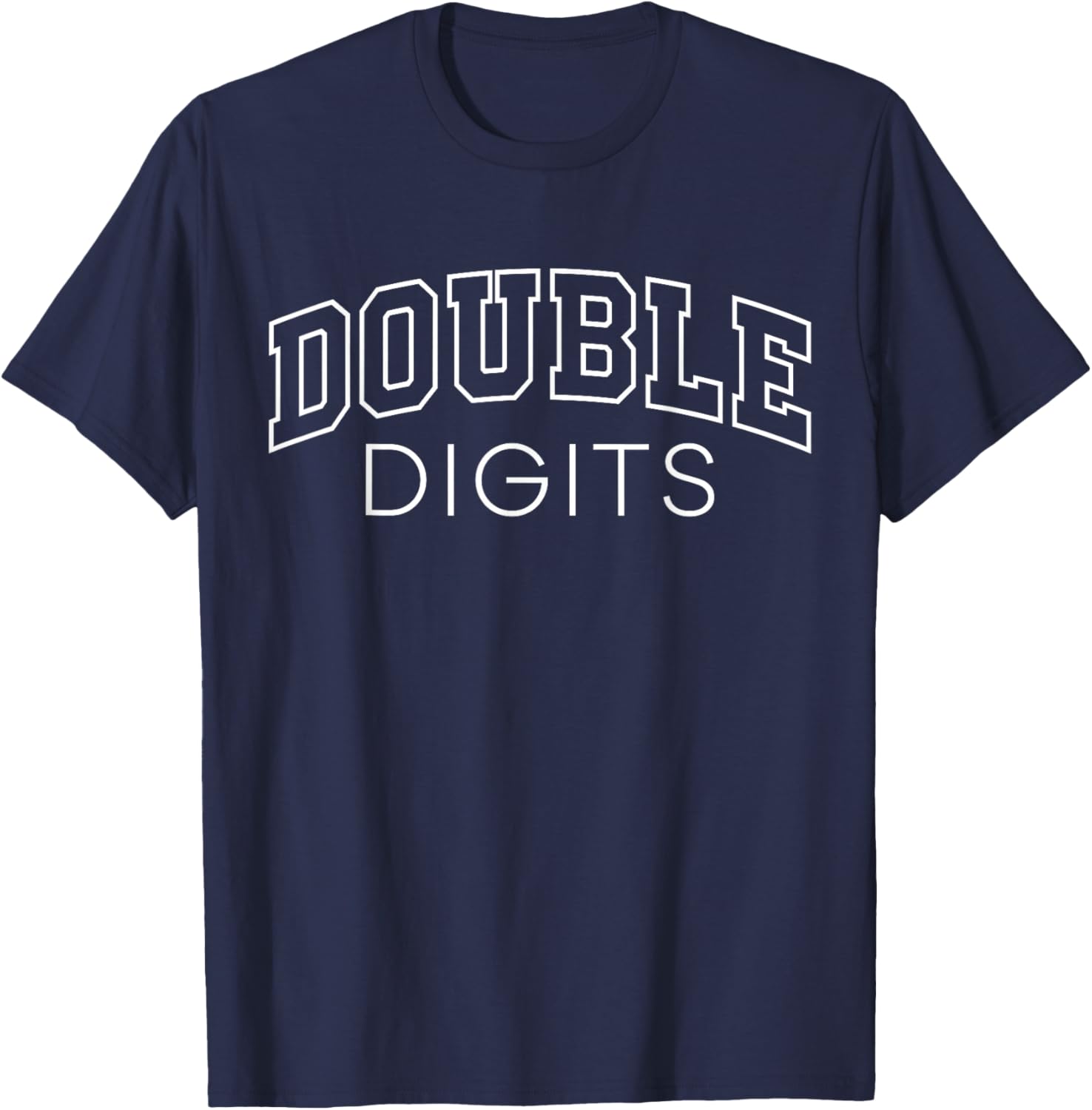 Double Digits Athletic Lettering 10th Birthday 10 Year Old T-Shirt - T-Shirt | Navy
