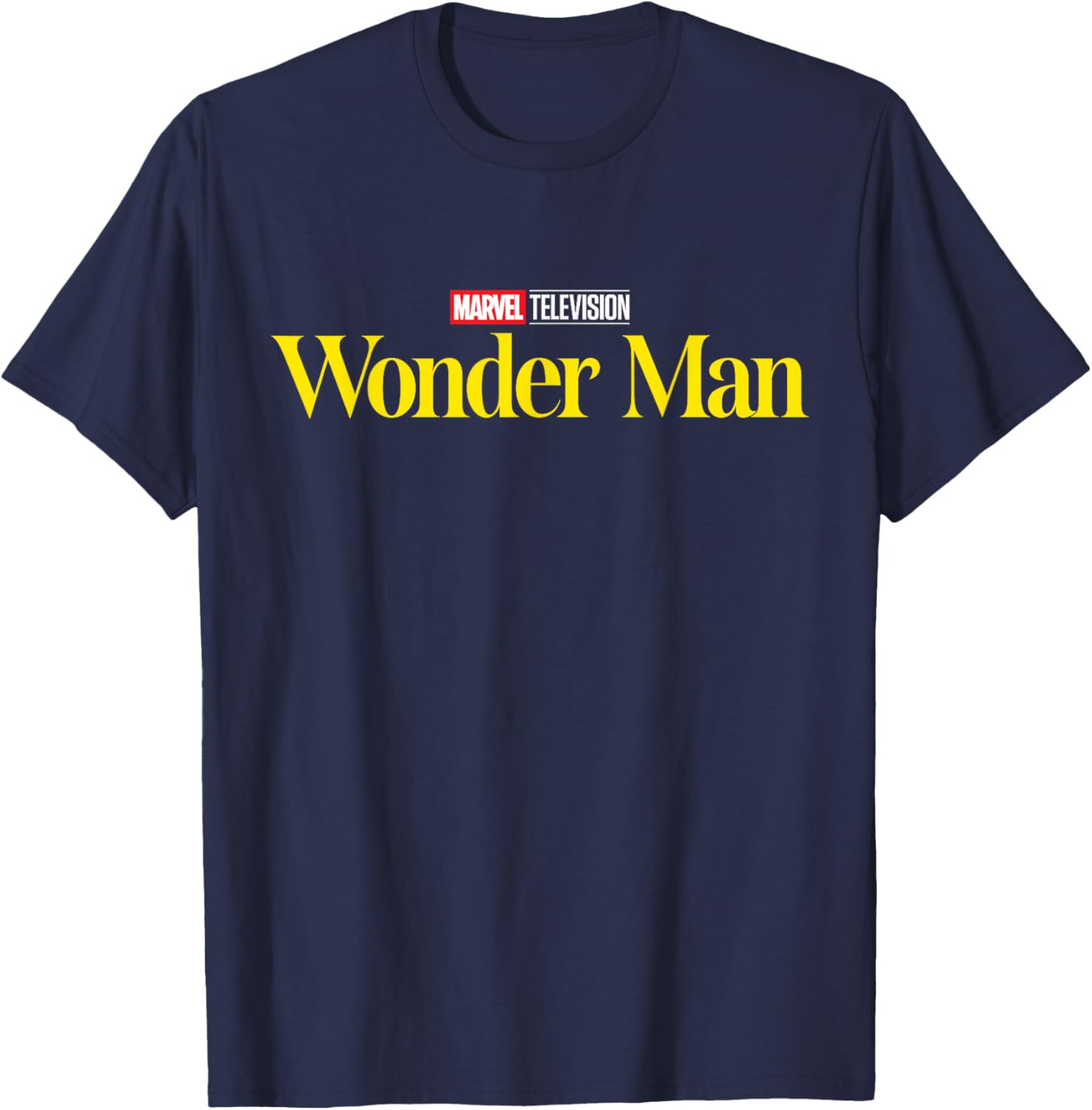 Marvel Television Wonder Man Official Disney+ Series Logo T-Shirt - T-Shirt | Navy