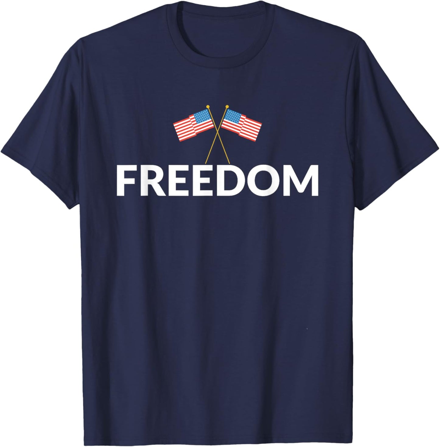 American Flag Patriotic Pride Freedom T-Shirt - T-Shirt | Navy