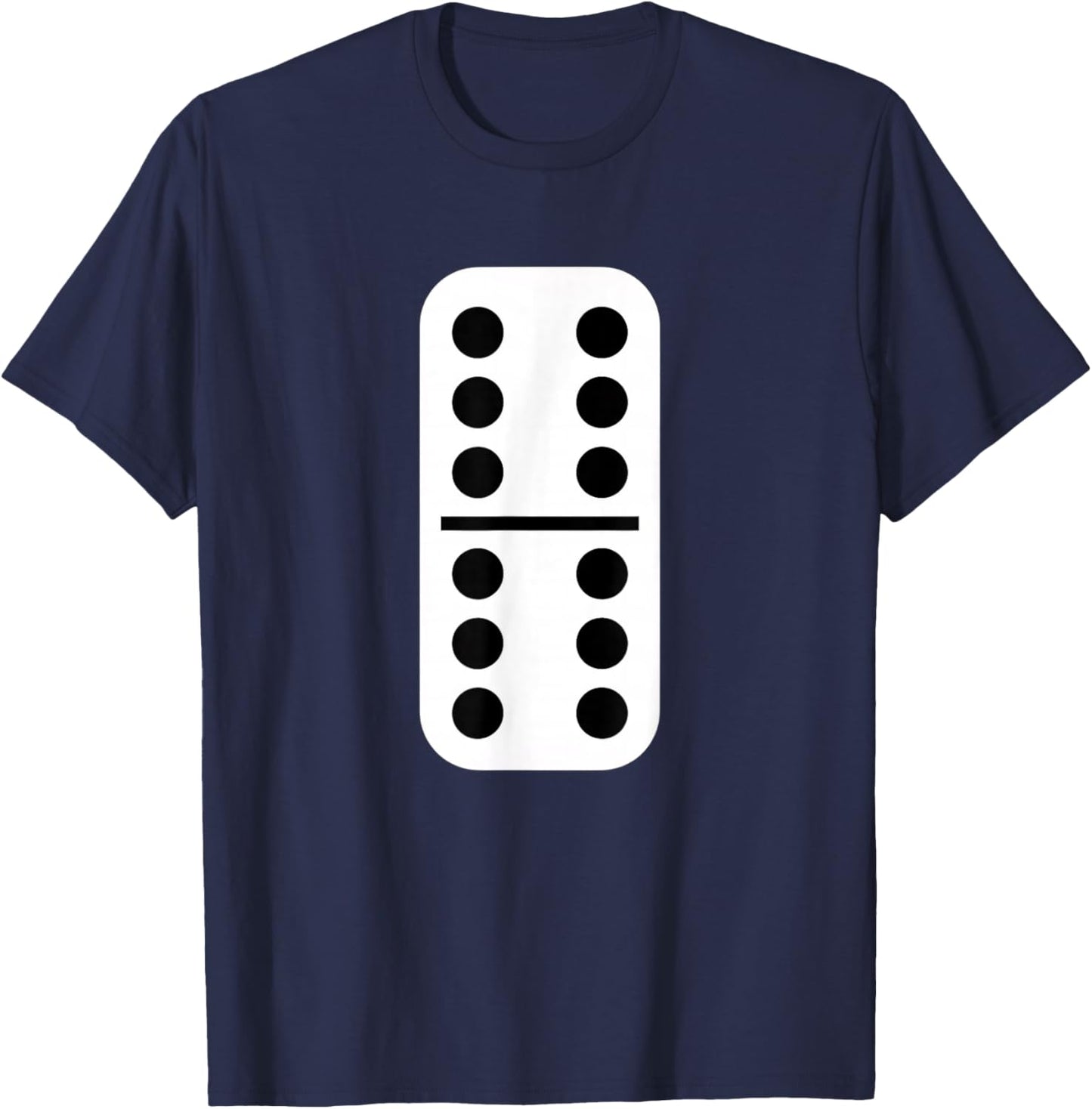 Sports Double Six Domino - Classic Double-6 Game Tile T-Shirt - T-Shirt | Navy