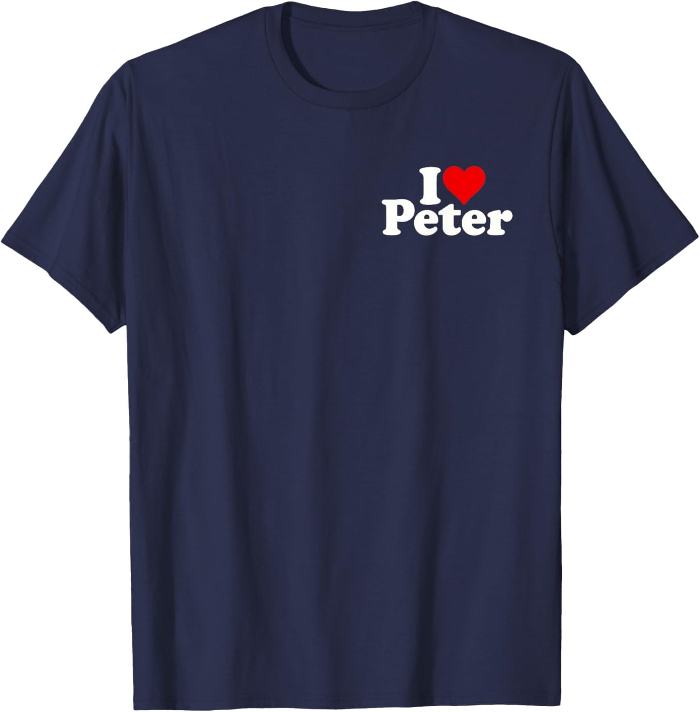 I Love Heart Peter T-Shirt - T-Shirt | Navy