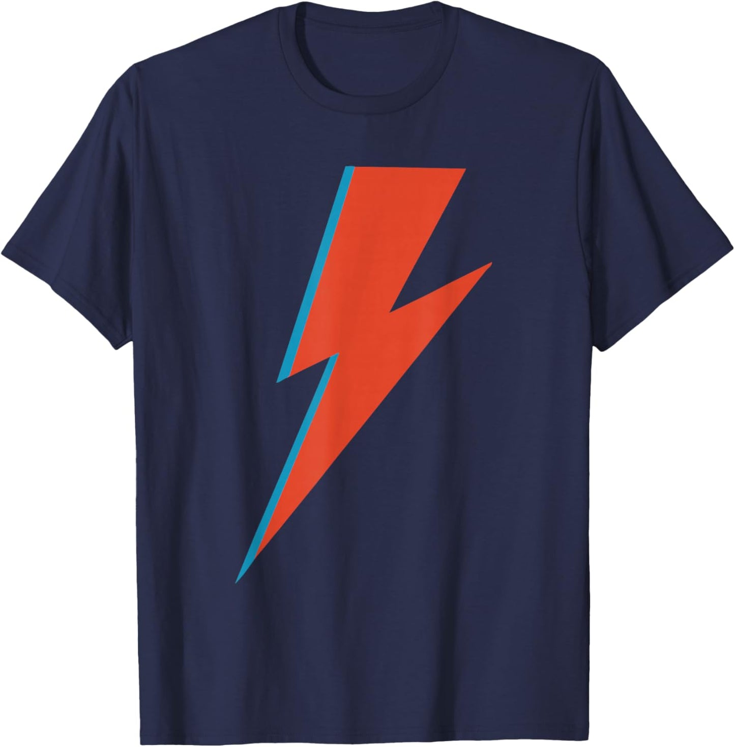 Lightning Bolt as Worn by Ziggy Rock Classic Music Sane 70s T-Shirt - T-Shirt | Navy