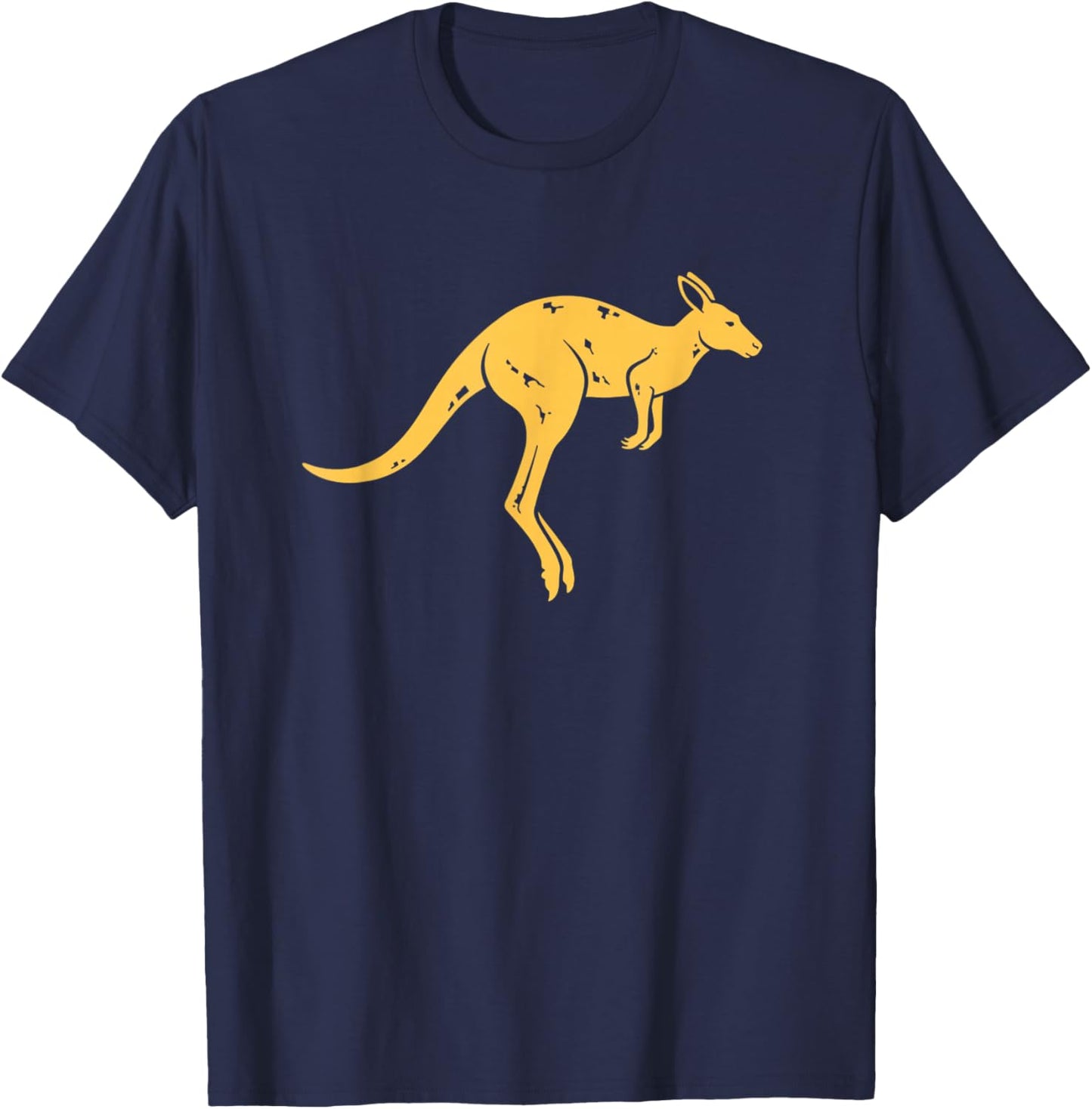 Australian Kangaroo Silhouette Australia Patriotic Animal T-Shirt - T-Shirt | Navy