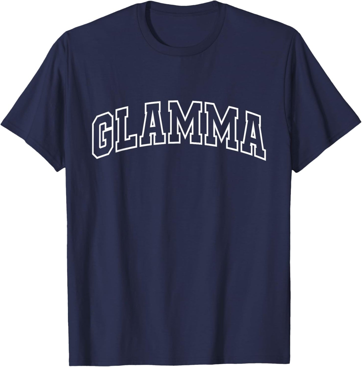 Glamma Funny Athletic Lettering Mother's Day Grandma T-Shirt - T-Shirt | Navy