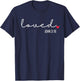 Love John 3:16 Valentine Coquette Bow Christian Women Girl T-Shirt - T-Shirt | Navy