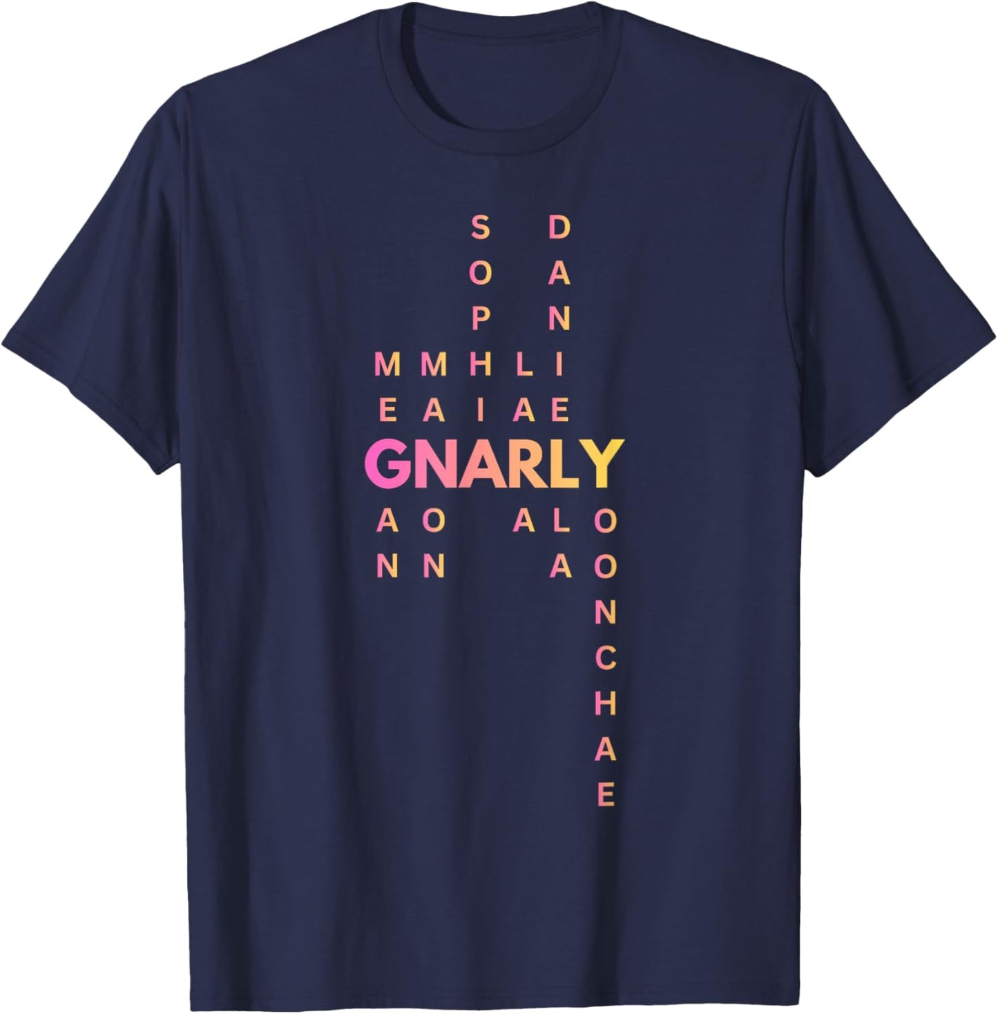 Gnarly Names (Pink Orange Yellow) Making Beats T-Shirt - T-Shirt | Navy