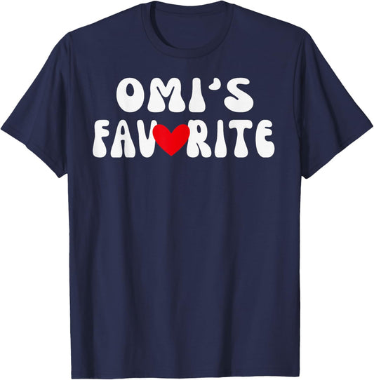 OMI’S Favorite Funny Grandparent Grandchild Vintage Humor T-Shirt - T-Shirt | Navy
