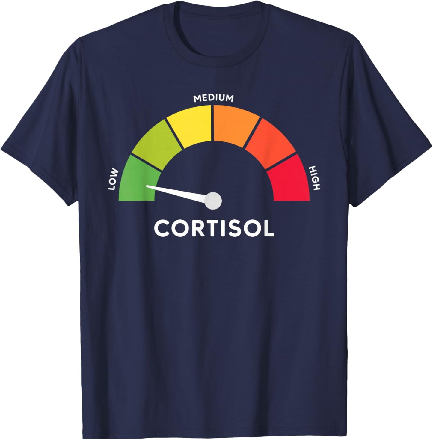 Low Cortisol Levels Meme T-Shirt - T-Shirt | Navy