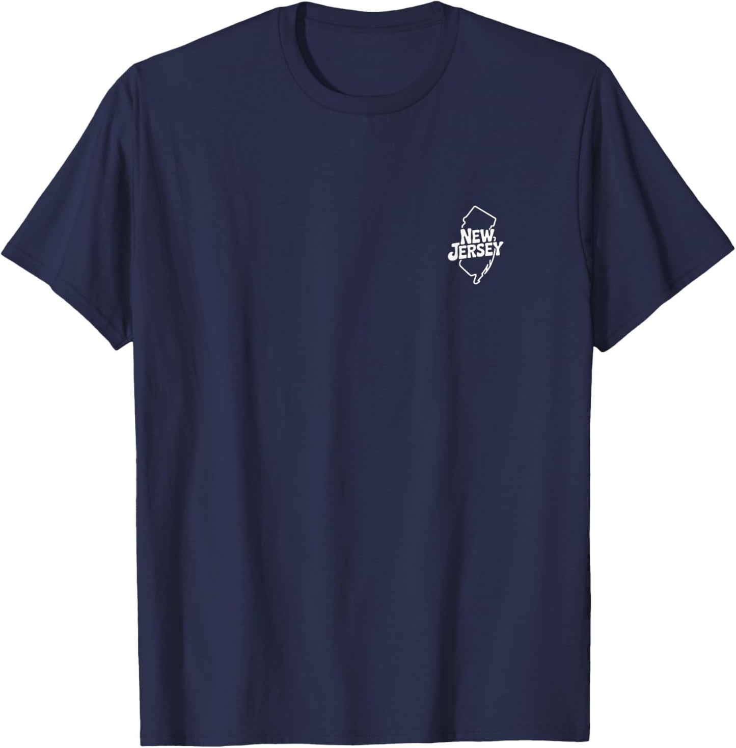 New Jersey Minimalist Badge Patch Line Art NJ T-Shirt - T-Shirt | Navy
