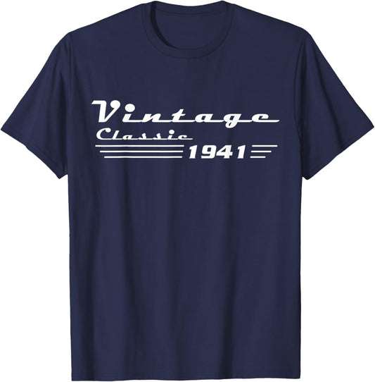 Classic 85 Birthday Decorations Men 85yr 1941 85th Birthday T-Shirt - T-Shirt | Navy